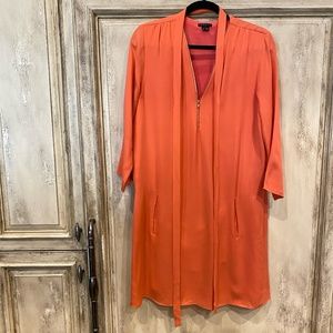 Theory Coral Pink Dress w/Belt (L)